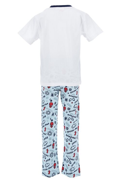 Spiderman - Pijama de verano nio con pantaln largo y camiseta corta Azul claro 3A