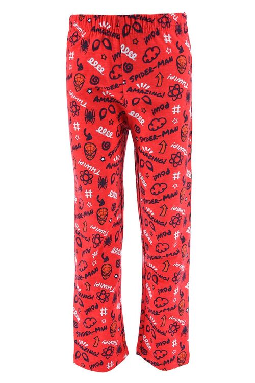 Spiderman - Pijama de verano nio con pantaln largo y camiseta corta Rojo 3A