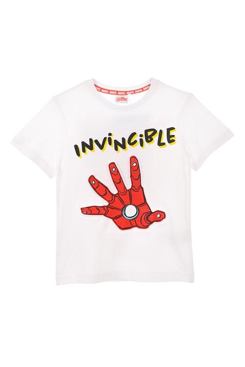 Avengers - Camiseta manga corta infantil Iron Man Blanco 4A