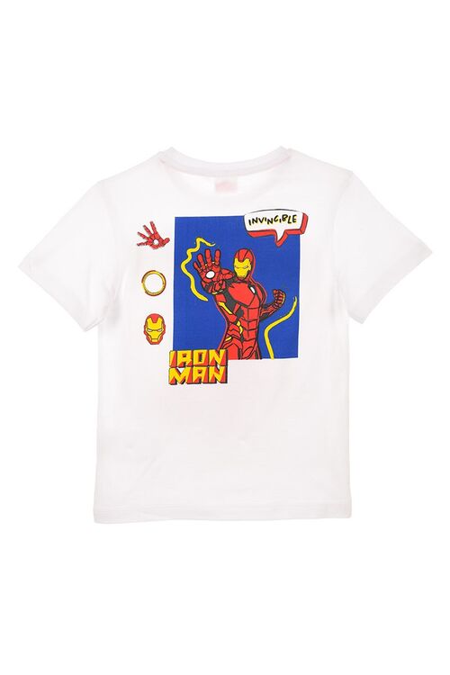Avengers - Camiseta manga corta infantil Iron Man Blanco 4A