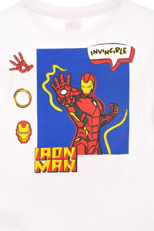 Avengers - Camiseta manga corta infantil Iron Man Blanco 4A