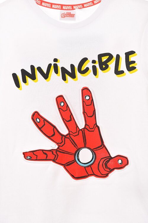 Avengers - Camiseta manga corta infantil Iron Man Blanco 4A