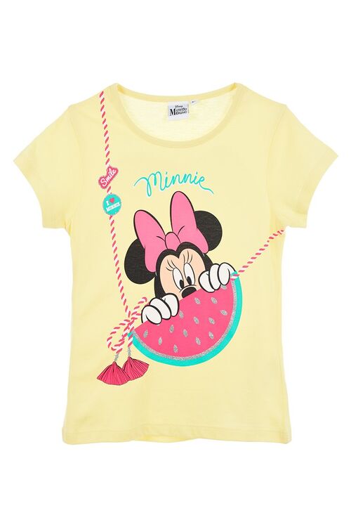 Minnie - Camiseta de manga corta de verano nia Amarillo 3A