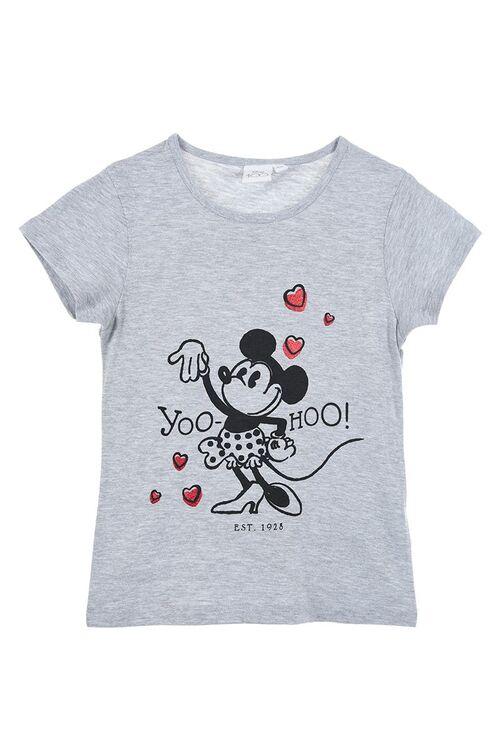 Minnie - Camiseta de manga corta verano nia 100 aniversario Gris 3A