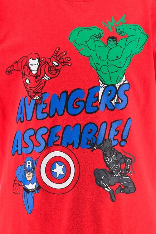 Avengers - Pijama corto de verano para nio Rojo 4A