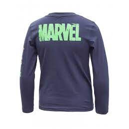 Avengers - Camiseta manga larga infantil nio con logo Marvel Comics Azul oscuro 4A