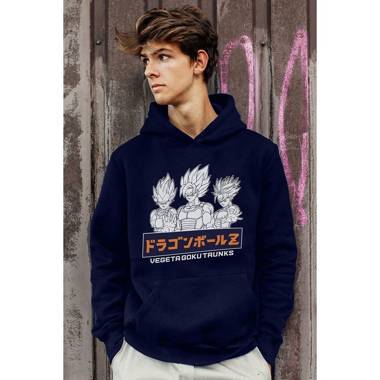 Dragon Ball - Sudadera con capucha juvenil Azul oscuro 8A