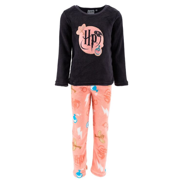 Harry Potter - Pijama largo invierno coralina juvenil niña Blanco 12A