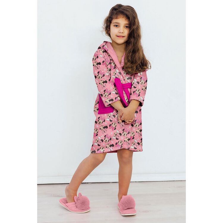 Minnie - Bata de coralina infantil niña Rosa 6A