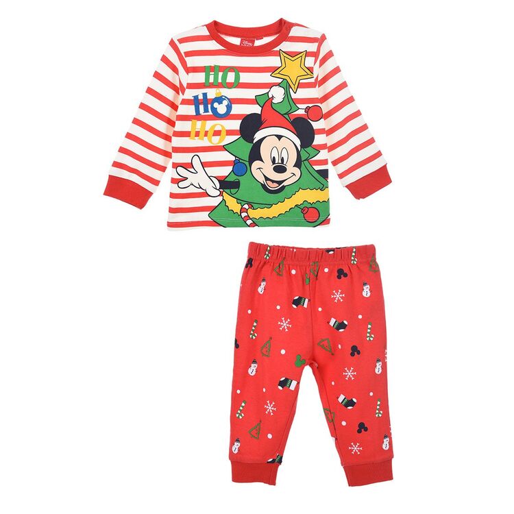 Mickey - Pijama Baby navideo Rojo 12 meses