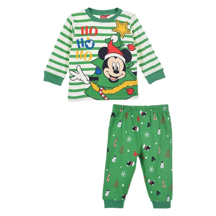 Mickey - Pijama Baby navideo Verde 12 meses