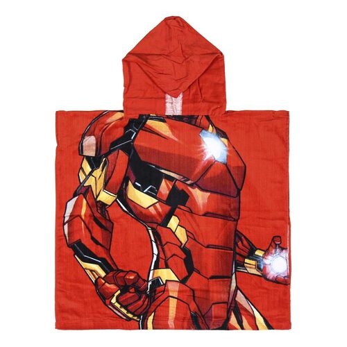 Avengers - Poncho de algodón Iron Man (60cm X 120cm)