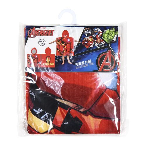Avengers - Poncho de algodón Iron Man (60cm X 120cm)