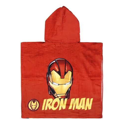 Avengers - Poncho de algodón Iron Man (60cm X 120cm)