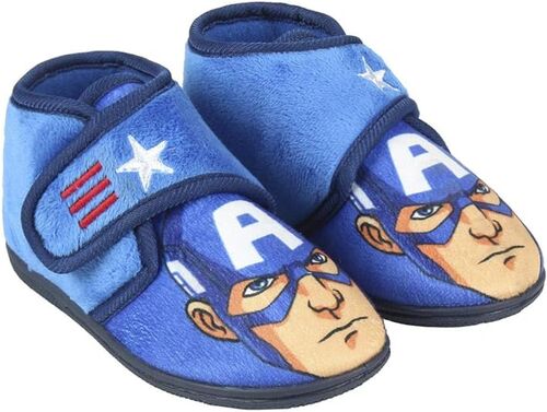 Avengers - Zapatillas de casa tipo botn Capitn Amrica Azul claro 23