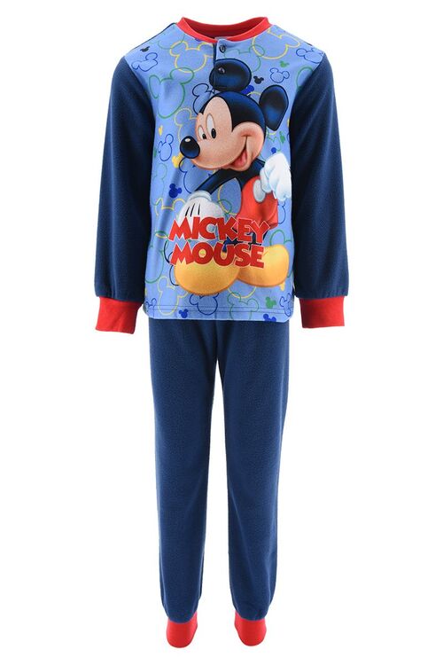 Mickey - Pijama largo micropolar infantil en caja Azul oscuro 3A