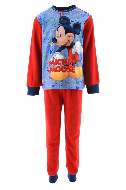 Mickey - Pijama largo micropolar infantil en caja Azul oscuro 3A