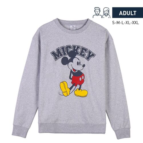 Mickey - Sudadera de  adulto unisex  color gris talla L