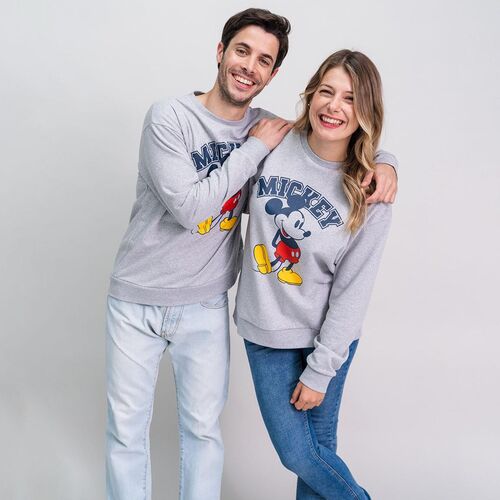 Mickey - Sudadera de  adulto unisex  color gris talla L