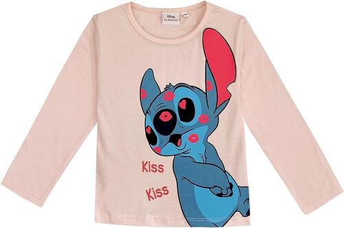 Stitch - Camiseta de manga larga Lilo infantil nia Rosa 4A