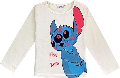 Stitch - Camiseta de manga larga Lilo infantil nia Rosa 4A