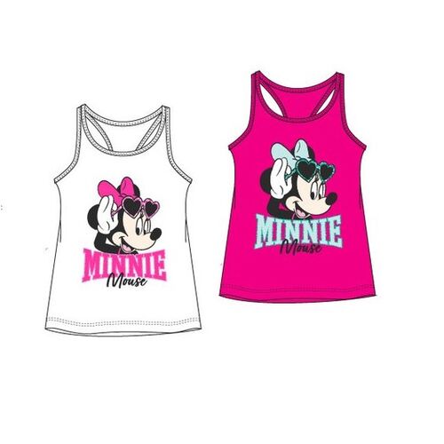 Minnie - Camiseta infantil sin mangas Rosa Oscuro 3A