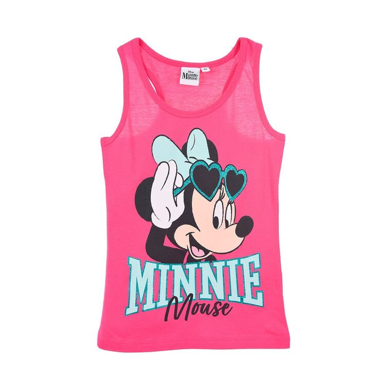 Minnie - Camiseta infantil sin mangas Rosa Oscuro 3A