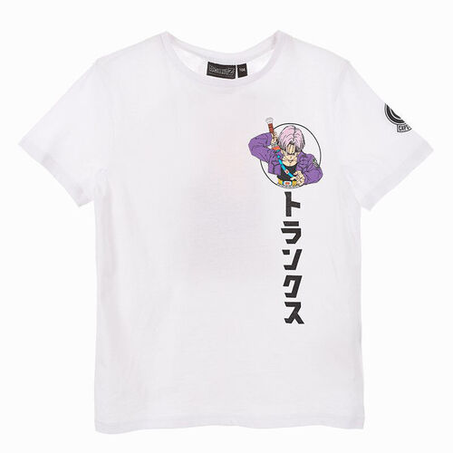 Dragon Ball - Camiseta verano manga corta juvenil Trunks Blanco 10A