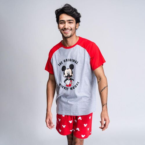 Mickey - Pijama corto single jersey hombre Rojo S