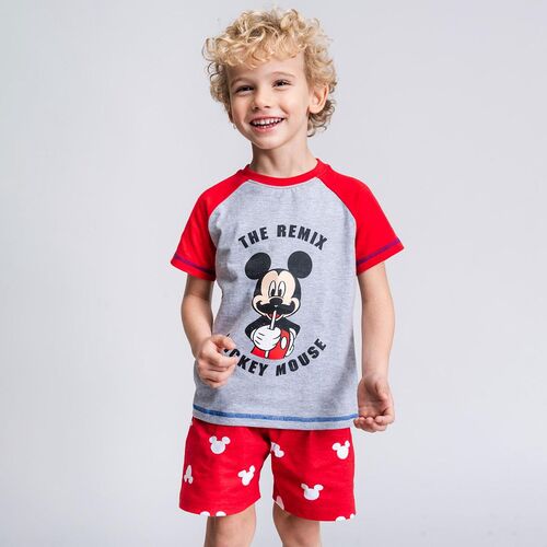 Mickey - Pijama corto single jersey punto Rojo 3A