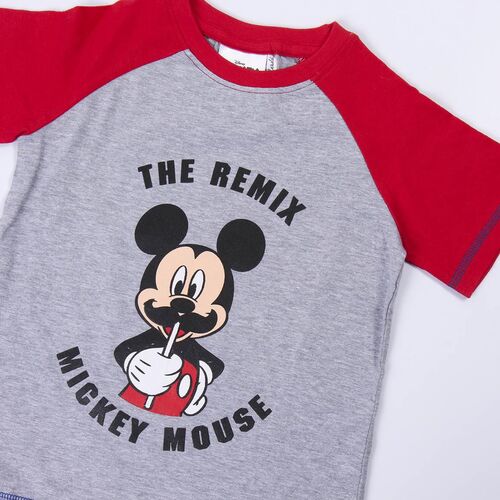 Mickey - Pijama corto single jersey punto Rojo 3A