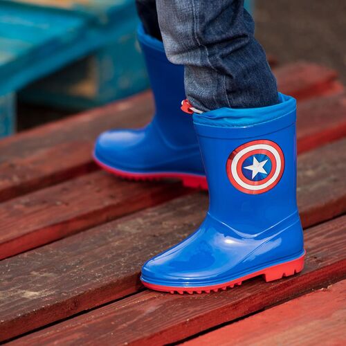 Avengers - Botas de goma para la lluvia Capitán América 24