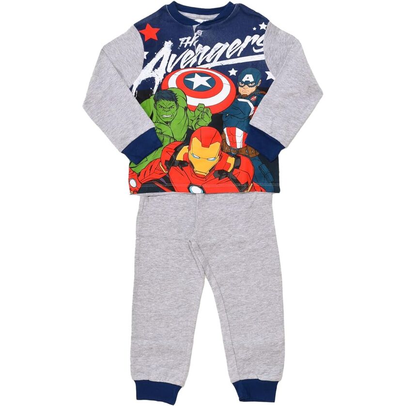 Avengers - Pijama invierno algodn infantil Gris 3A