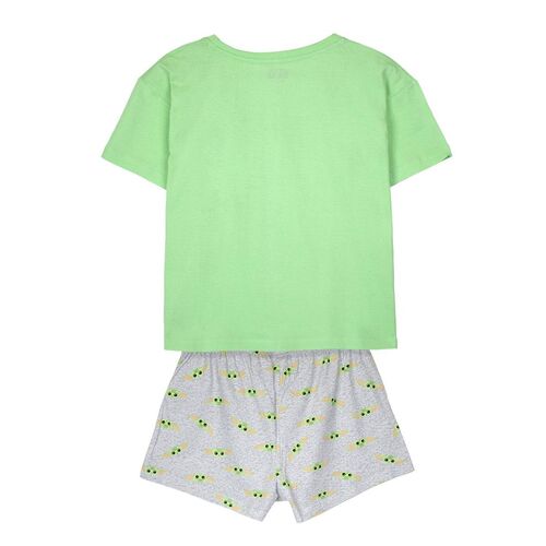 The Mandalorian - Pijama corto single jersey mujer Verde L