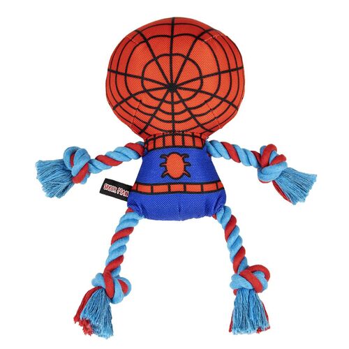 Spiderman - Cuerda dental con forma de mueco para perro. 26cm de alto